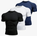 european size tight-fitting long-sleeved men's sports running sports training basketball bottoming t