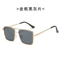 2022 New Metal Square Retro Western Ocean Lens Sunglasses Street Snap UV-Protection Glasses Wholesale