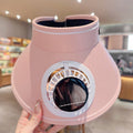 fan hat versatile sun hat empty top hat travel cool women's large eaves dual-purpose men's and women
