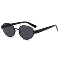 Fashionable Western New Metal Oval Round Women Premium Sun-Proof Glasses Men Overseas Retro Sunglasses