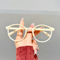 Fold Reading Glasses Retro Overseas Outdoor Portable With HD Ultra-Light Anti-Blue Overseas Older Adults One Reading Glasses