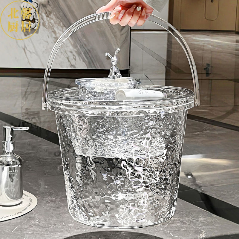 water corrugated bucket household water storage thickened plastic bucket laundry portable small buck