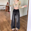 Summer Retro Slimming Plus Size High Waist Loose Wide Leg Straight Leg Pants
