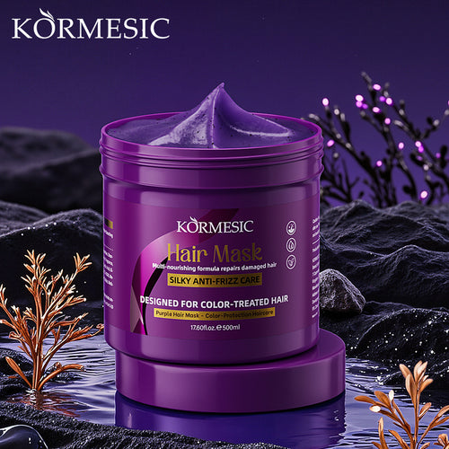 KORMESIC全英文紫色发膜hair mask保湿呵护秀发跨境外贸厂家批发