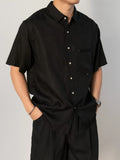 Nengmeng American Retro Lyocell Short Sleeve Set
