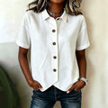 Summer Casual Short Sleeve Asymmetric Shirt
