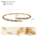 18K Gold Plated 4th Petal Flower Cubic Zirconia Bangle Light Luxury Premium Influencer Hand Jewelry Lucky Flower Mother of Pearl Bracelet Jewelry
