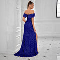 Women's Sequin Embellished Slim Fit Slimming Evening Gown Banquet