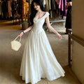 Victoria Style Heavy Embroidery Camisole Dress, French Elegant