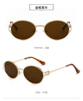 Sunglasses Premium Fashionable UV-Proof Overseas Export Sunglasses Western Cat-Eye Personality Light Color Sunglasses