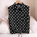Women's Summer French Luxury Sleeveless Lapel Collar Tie-Front Waist-Tie Shirt 2026 - White