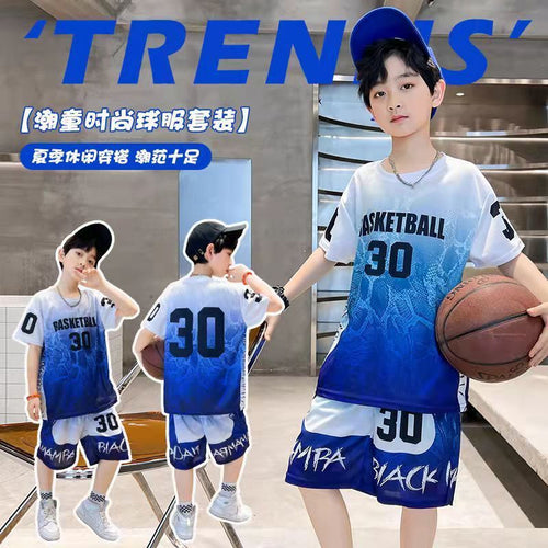 Boys' Quick-Dry Basketball Jersey 2-Piece Set