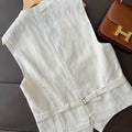 Summer Korean Fashion Wide Leg Pants + Vest 2-Piece Set