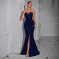 Women's Strapless Mermaid Slim Fit Sexy Premium Evening Gown Banquet Party