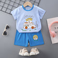 Women's Summer Cotton Short Sleeve Set 2026 | 2 Piece Outfit Set - Orange