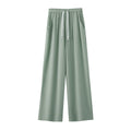 cotton silk high-waisted wide-leg pants for women, loose artificial cotton thin versatile thin trous