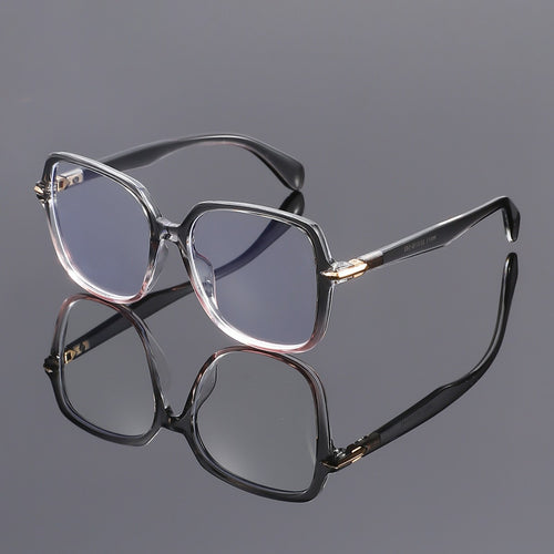 Big Frame Plano Glasses Anti-Blue Slender Magic Tool Korean Fashionable Trendy Influencer Style Ambient Feel Frame Glasses