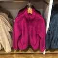 Women's Fall-Winter Wool Fleece Stand Collar Cardigan + Jacket 2026 - Milk White