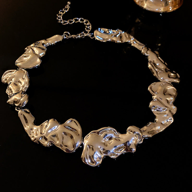 Oversized Geometric Metal Cuff Bracelet - view 12