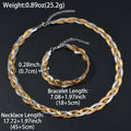 New Import 3 Layer Woven Necklace Classic Simple Light Luxury Fashionable No Fade Colorful Necklace Bracelet Set