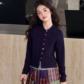 Girls' Workwear Patchwork Jacket & Pleated Skirt Set