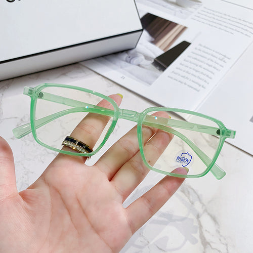 Prescription Finish Item Glasses TR Anti-Blue Plano Women Overseas Korean Retro Trendy Small Square Frame Student Prescription Sunglasses