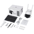 Solar PT dome machine wireless WIFI surveillance camera 4G remote dual lens full color night vision HD camera