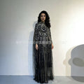 Beaded Embroidery Long Evening Gown - Elegant Banquet Party Formal Dress Women