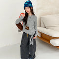 Girls' Faux Layered Base Layer Striped Pants Two-Piece Set