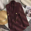 Women's Fall Korean School Loose Blazer + Top 2026 | Casual Blouse - Houndstooth Pants