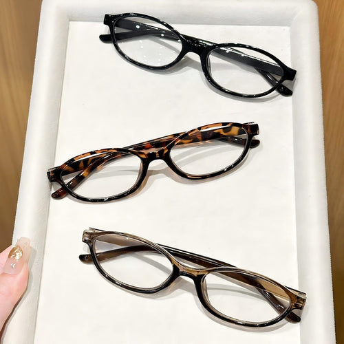 Small-Frame Oval Round Glasses Frame Women New Book Nerd Plano Overseas Tortoise Bare Face Versatile Prescription Glasses