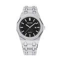New Polygon Mens Watch Fashionable Formal Sand Texture Glow Date Steel Band Quartz Watch Factory Direct