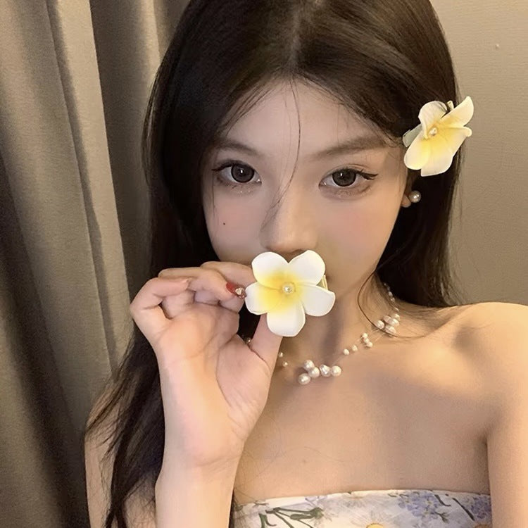 Summer Plumeria Flower Hair Clip - view 10