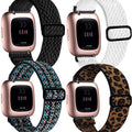 For fitbit versa1 / 2 Stretch Band Nylon Watch Band Adjustable 20 / 22mm Woven Wrist Strap