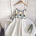 Bohemian Ethnic Style Embroidered Camisole Mid-Length Dress