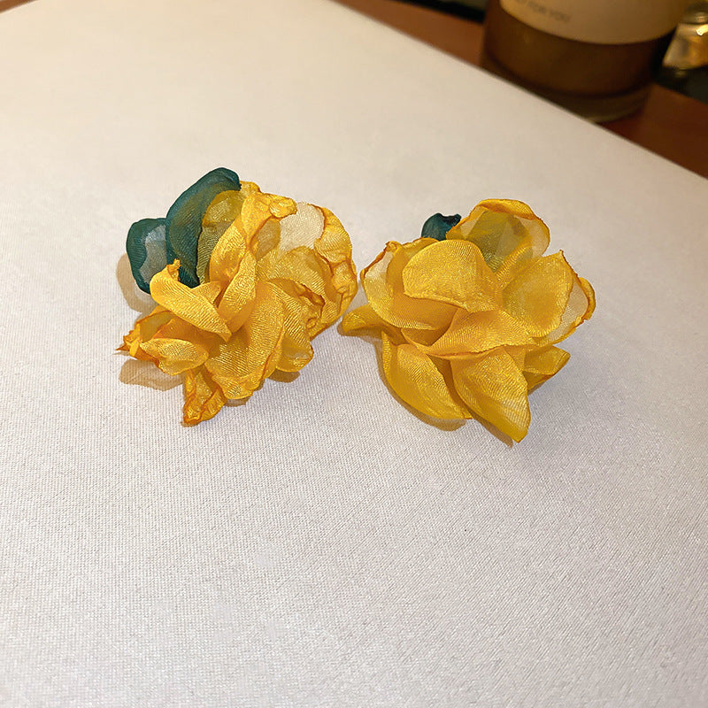 Dopamine Heart Bow Rhinestone Statement Earrings - view 10