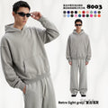 ARTIE Men's Retro 365G Washed Distressed Frayed Edge Fleece-Lined Hoodie