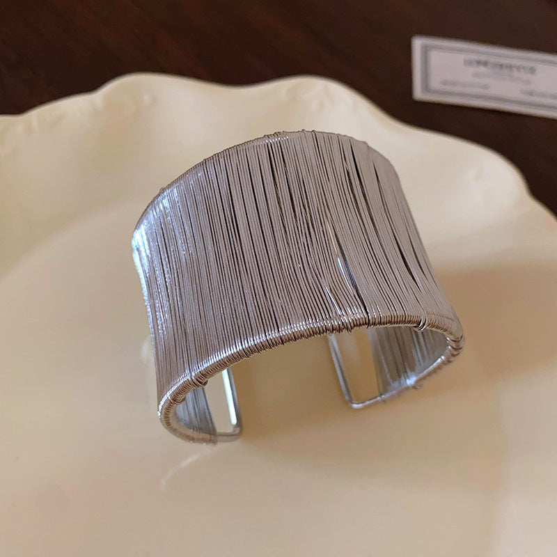 Geometric Multi-Layer Wrap Cuff Bracelet - view 7
