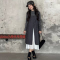 Girls' Striped Tee Spliced Slip Dress Set