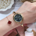 2024 New Cross-Border New Hot Sale Women Bangle Quartz Watch Rose Gold Simple Fashionable Watch
