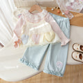 Girls' Tulle Embroidered Straight Pants - Fall
