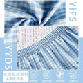 Blue gentle small fresh plaid skirt for women autumn 2025 new high-waisted a-line skirt mid-length cake skirt