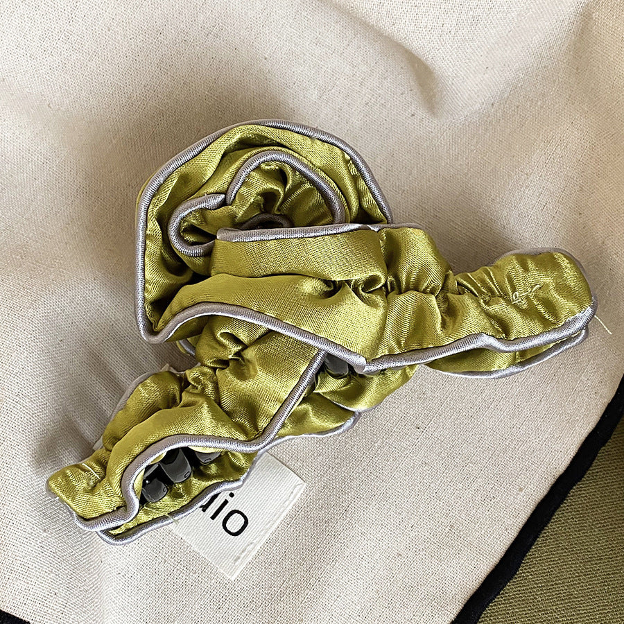 Vintage Pleated Fabric Hair Claw Clip - view 7