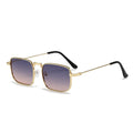 Western New Square Frame Men Sunshade Glasses Steampunk Retro Women Sunglasses Fashionable Trendy Metal Sunglasses