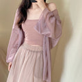 Women's Chiffon Long Open Cardigan - Sun Protection