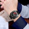 New Square Mens Watch Wheel Hub Rotation Motion Quartz Watch Overseas Hot Sale Fashionable Silicone Band Sports Waterproof Watch