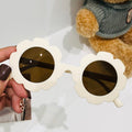 New Sunflower Kids Sunglasses Cute Baby Comfortable Iridescent Sunglasses Round Flower Petal Sun-Proof Glasses