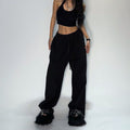 Sporty Retro Loose Wide Leg Pants