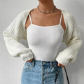 Women's Relaxed Knit Long Sleeve Cardigan 2026 | Layered Cardigan - White