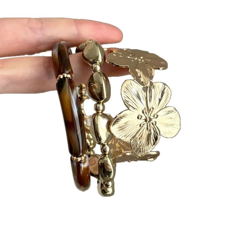 Vintage Geometric Flower Bracelet - view 5